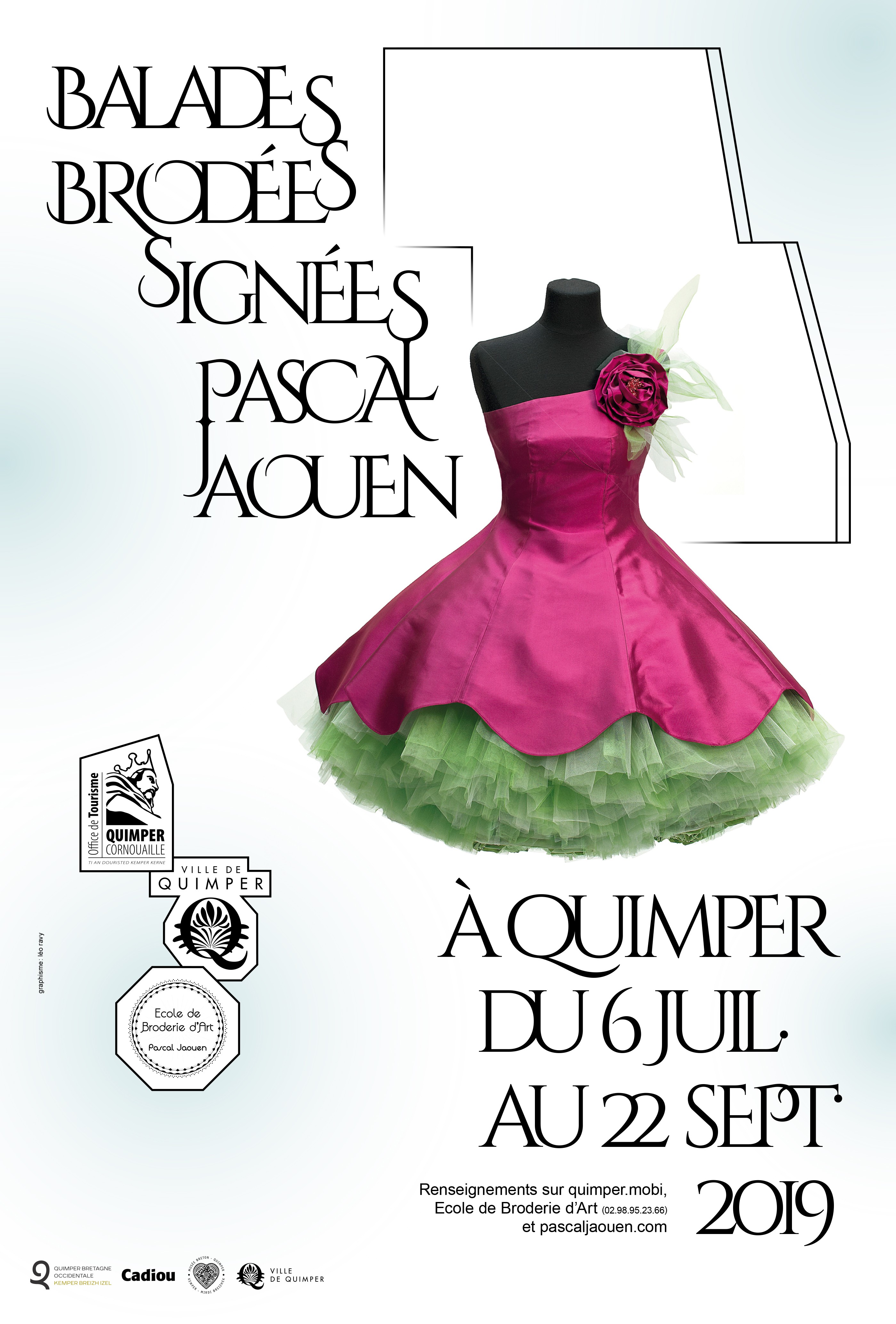 Arrêtez-vous en Bretagne et découvrez les "Balades brodées signées Pascal Jaouen", du 6 juillet au 22 septembre 2019, à Quimper (29)
