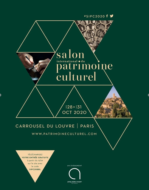 Assistez au Salon International du Patrimoine Culturel du 28 au 31 octobre 2020, au Carroussel du Louvre (Paris)
