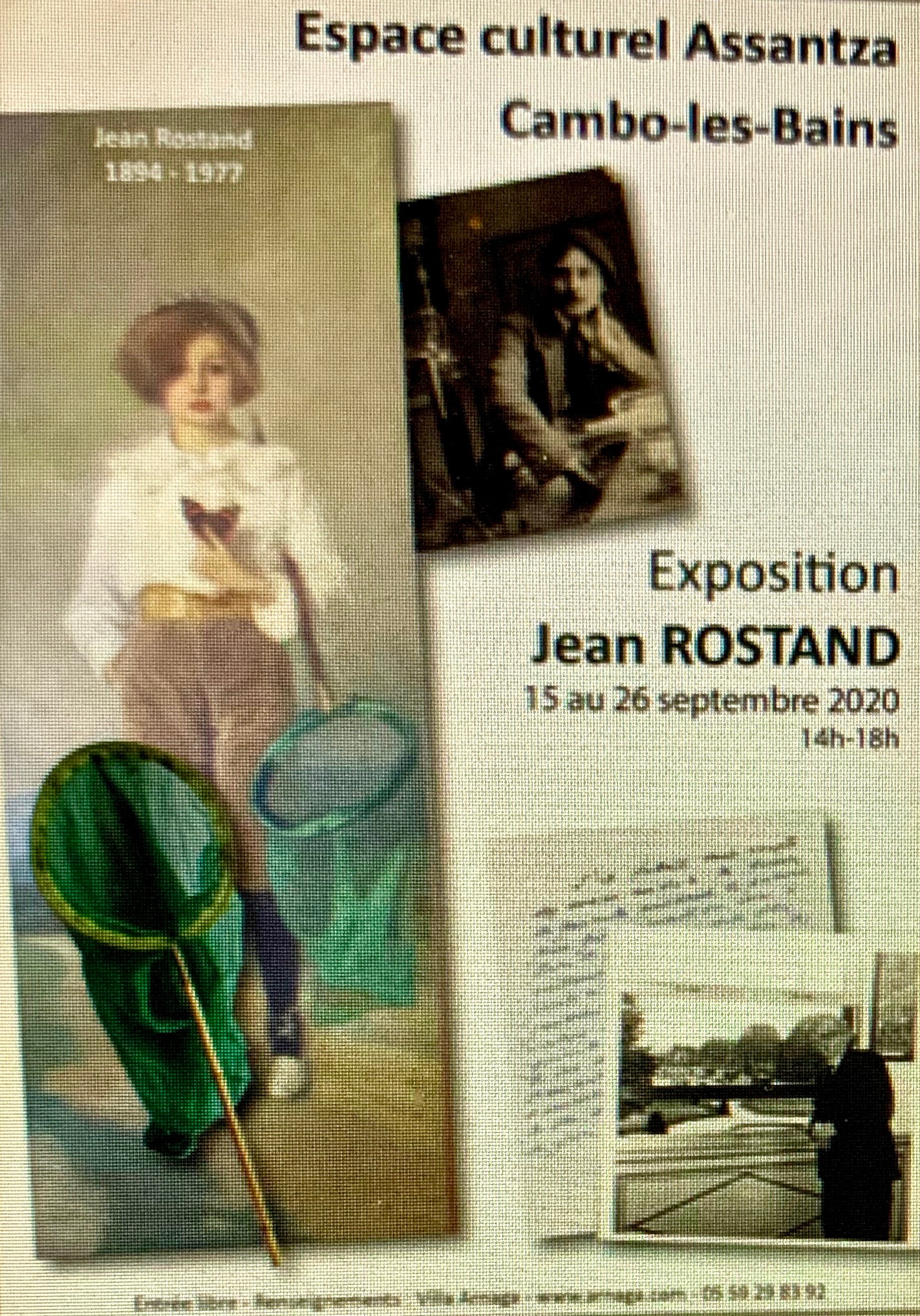 Découvrez l'exposition sur Jean Rostand au Centre culturel Assantza de Cambo-les-Bains (64) jusqu'au 1er octobre 2020